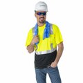 Cordova COR-BRITE Short Sleeve Shirt, Lime, 2in Silver Reflective Tape, 4XL V451-4XL